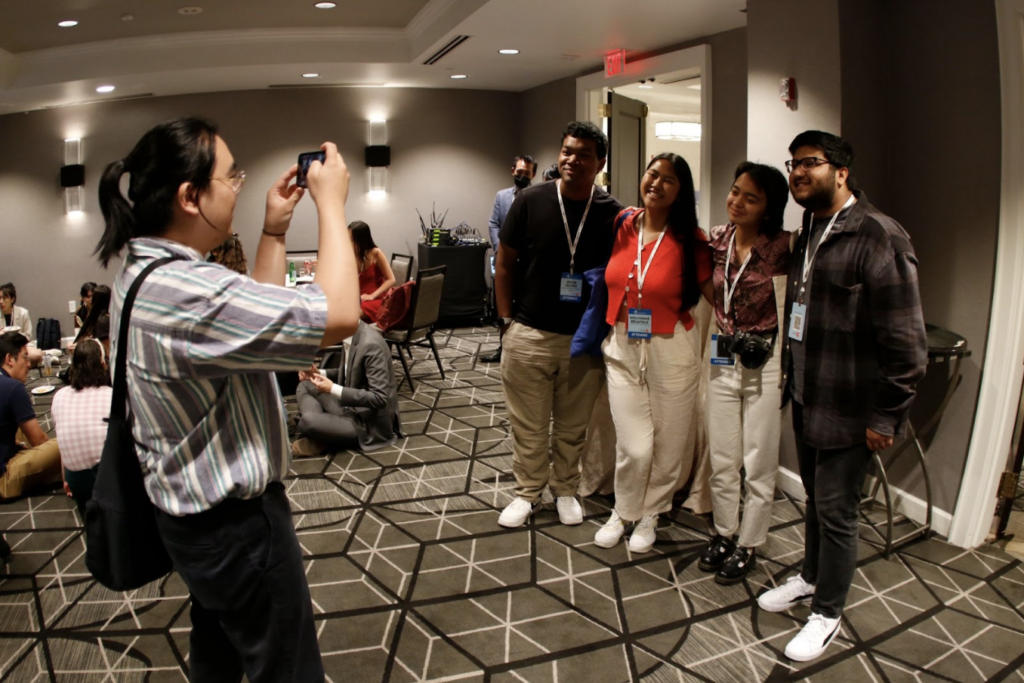 AAJA Voices fellows after hitting "publish." Photo: AAJA