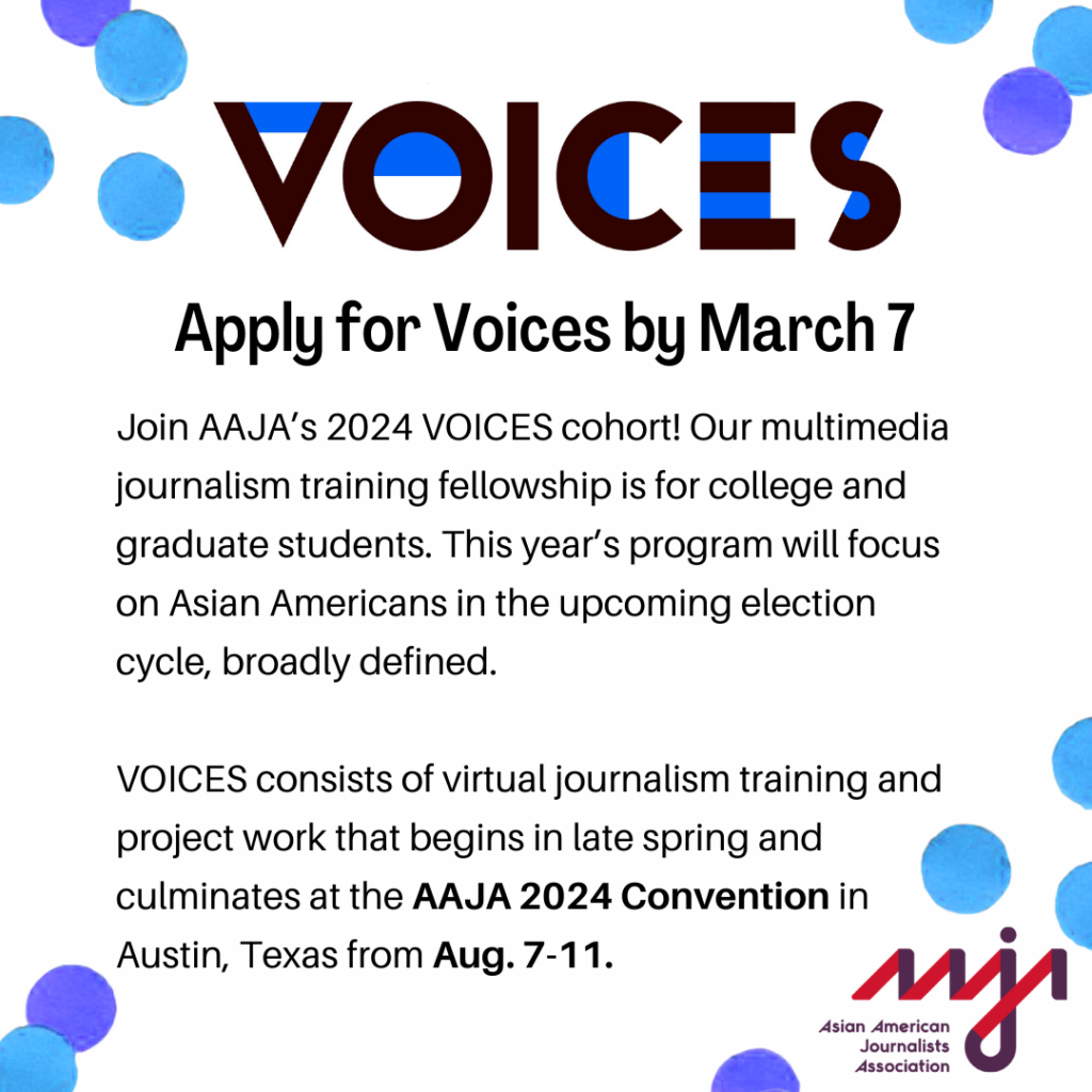 VOICES 2024 applications open for student fellows and editors Asian
