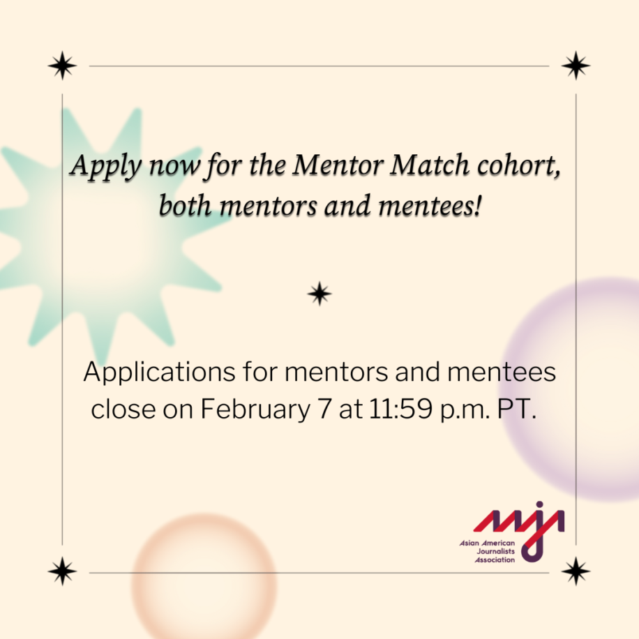 AAJA Mentor Match Opens 2025 Cohort Applications Asian American